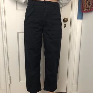 Black straight-leg pants. Size S.